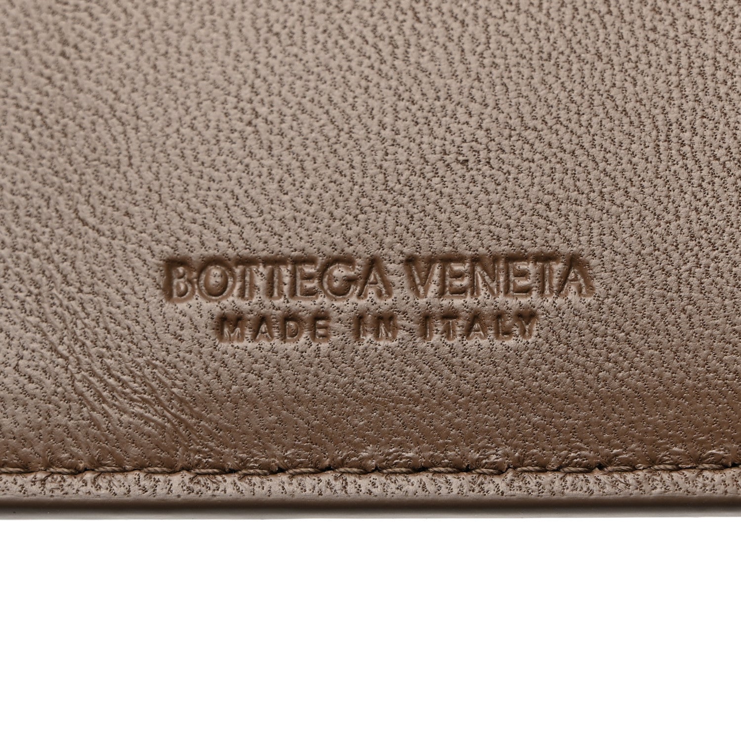 Bottega Veneta Nappa Intreccio Cassette Credit Card Holder Taupe Grey 6 of 7