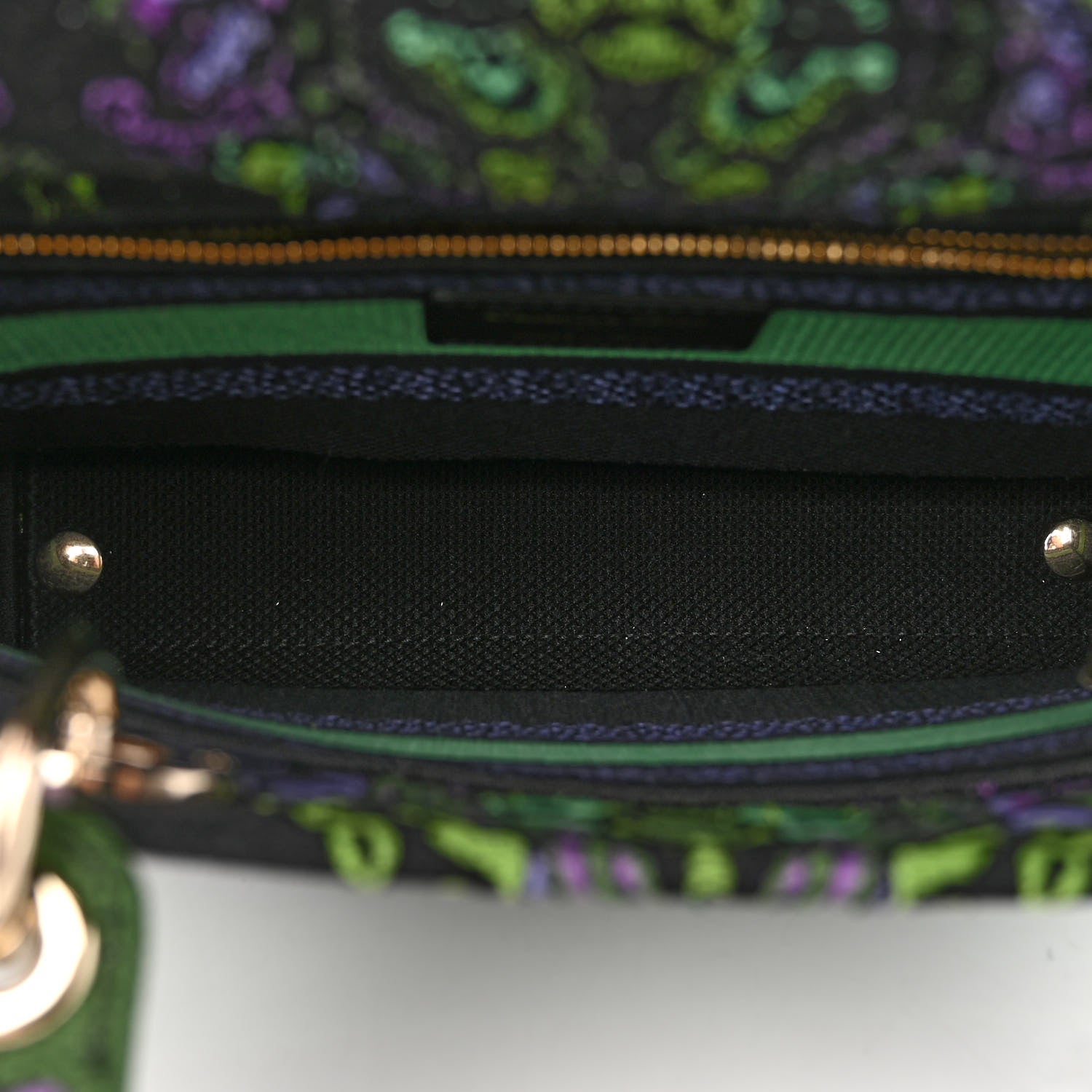Christian Dior Canvas Embroidered Indian Purple Medium Lady D-Lite Multicolor 5 of 9