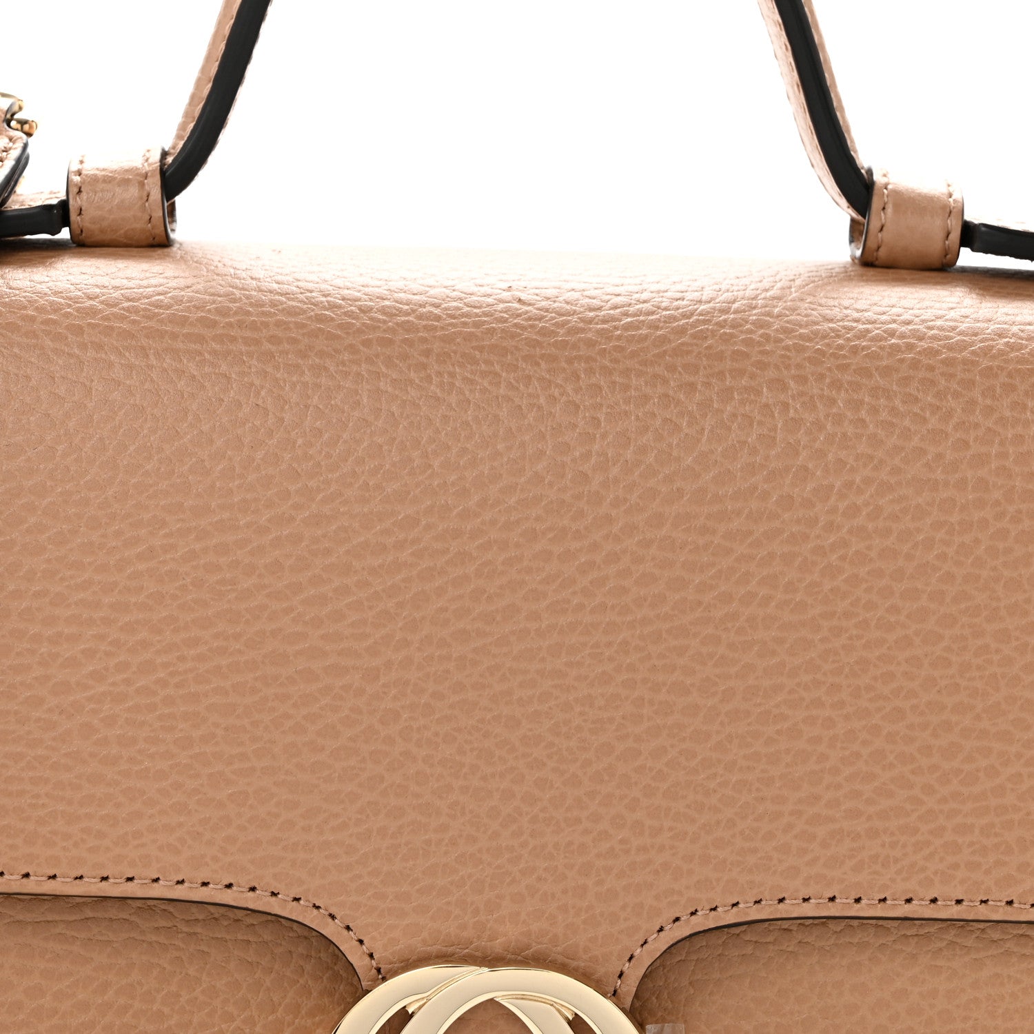 Gucci Dollar Calfskin Interlocking G Top Handle Shoulder Bag Camelia 8 of 13