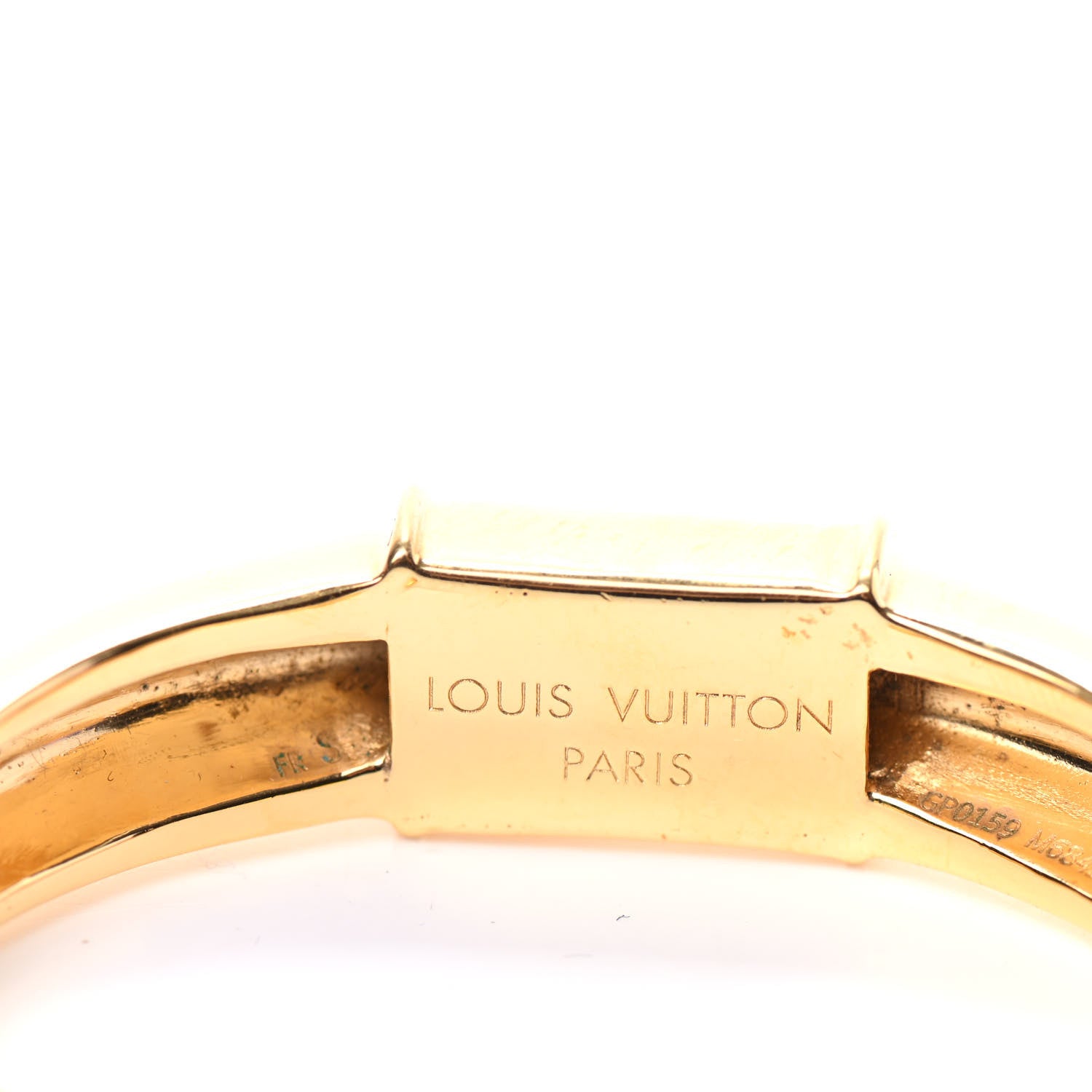 Louis Vuitton Brass Bangle Bracelet S Gold 4 of 5