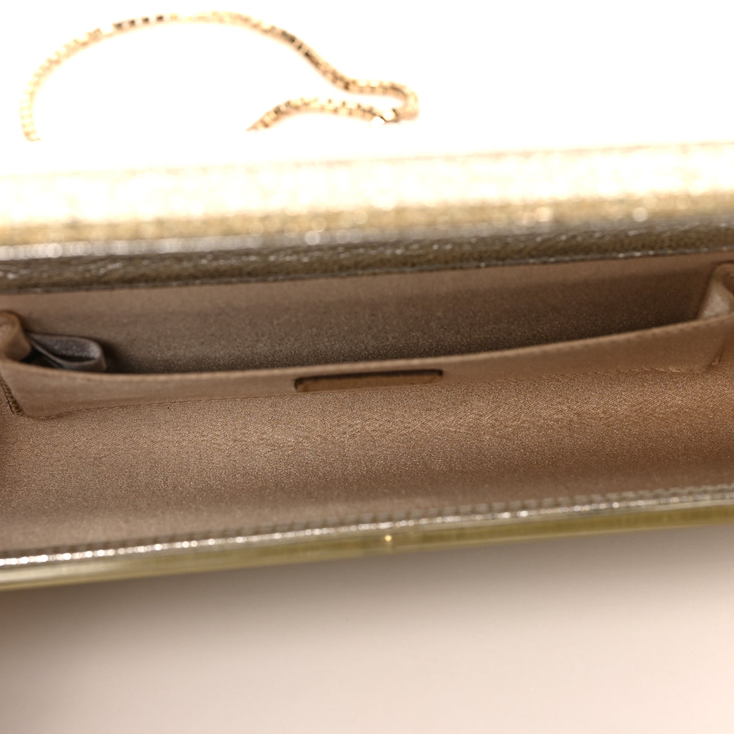 Acrylic Glitter Sweetie Clutch Champagne