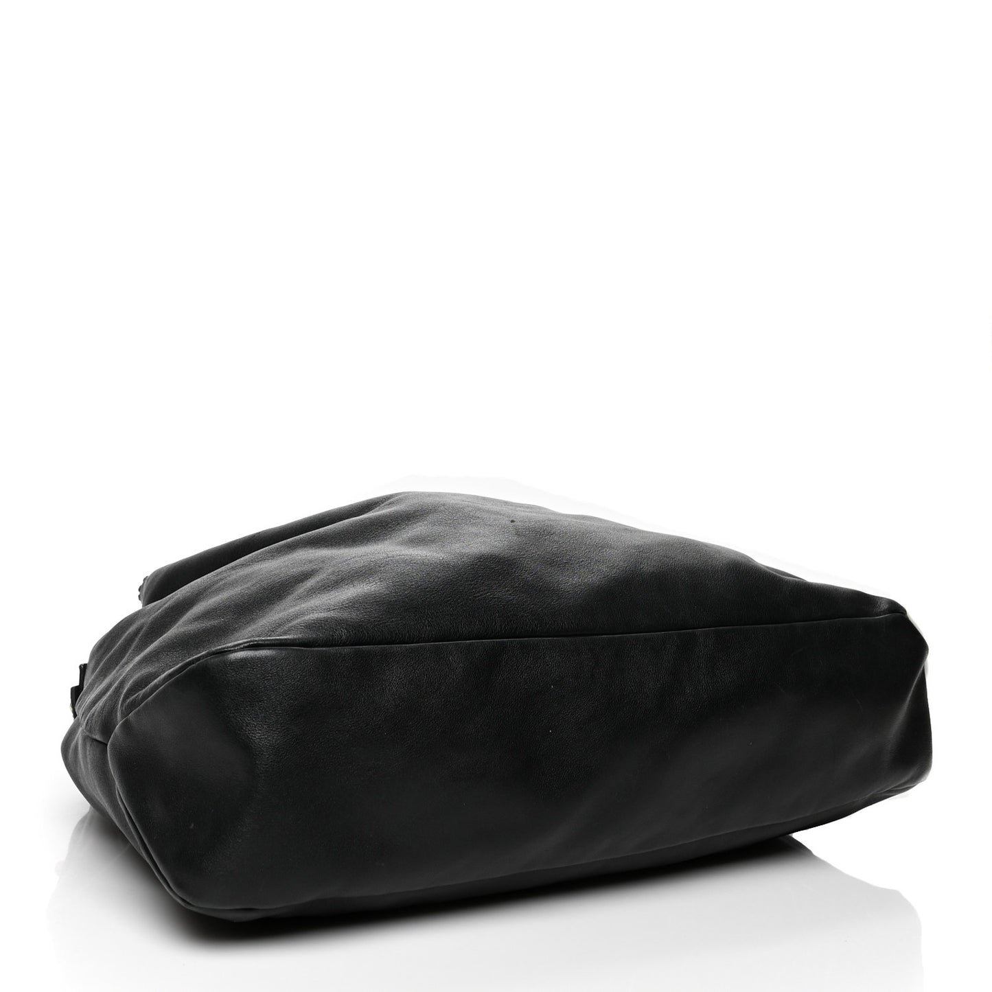 Calfskin Large Horsebit Chain Hobo Black