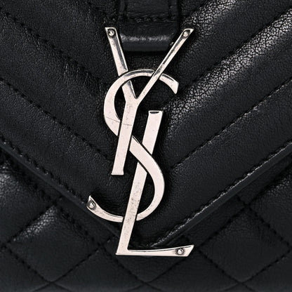 Saint Laurent Sheepskin Tri-Quilt Monogram Medium College Bag Black 16 of 16