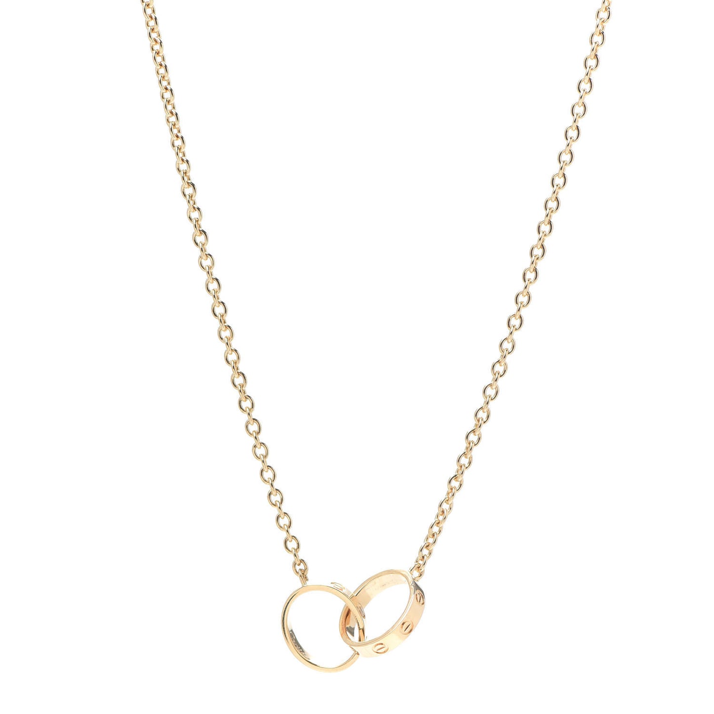 18K Yellow Gold Interlocking LOVE Necklace