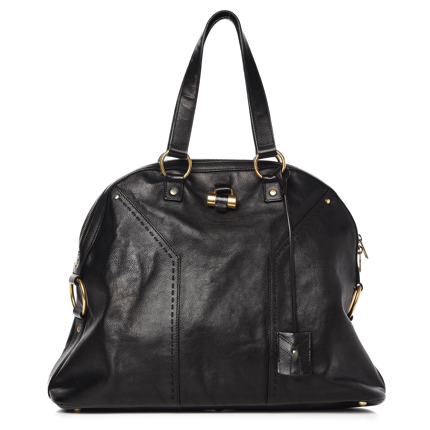 Saint Laurent Calfskin Oversized Muse Black 1 of 8