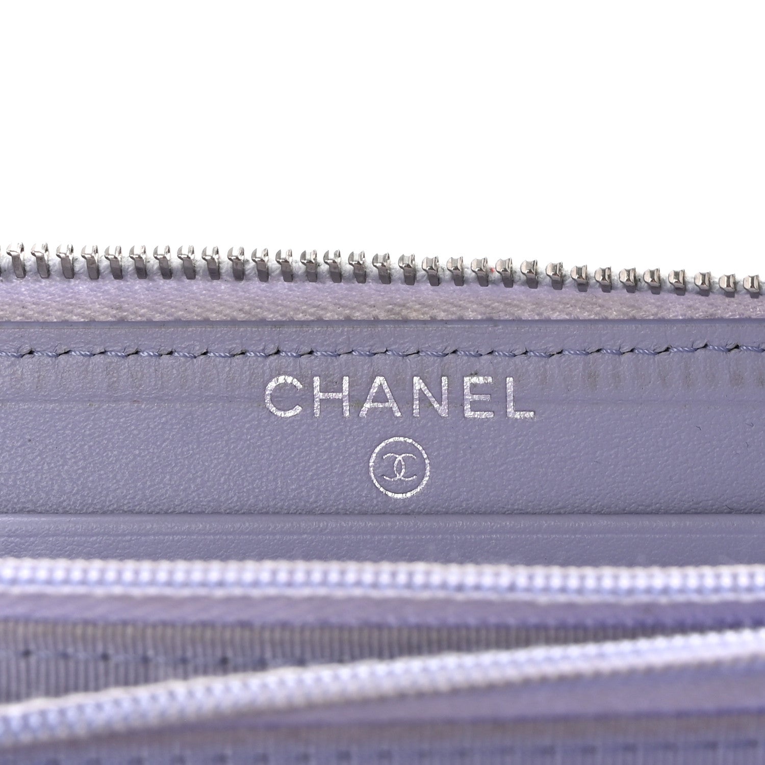 Chanel Caviar Quilted Medium Zip Around Wallet Light Purple 6 of 8