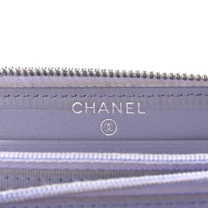 Chanel Caviar Quilted Medium Zip Around Wallet Light Purple 6 of 8
