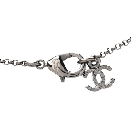 Chanel Baguette Crystal Large CC Necklace Silver 3 of 3