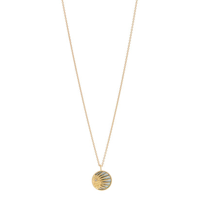 Christian Dior 18K Yellow White Gold Diamond Black Onyx Mother of Pearl Rose Celeste Medallion Pendant Necklace 1 of 7