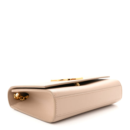 Saint Laurent Grain De Poudre Small Monogram Kate Satchel Dark Beige 4 of 11