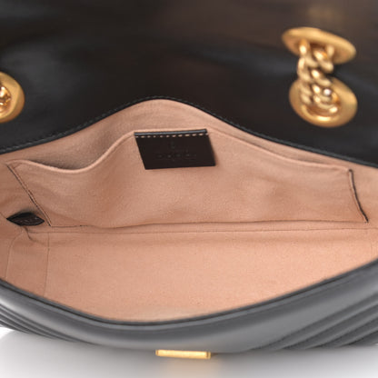 Gucci Calfskin Matelasse Mini GG Marmont Shoulder Bag Black 5 of 10