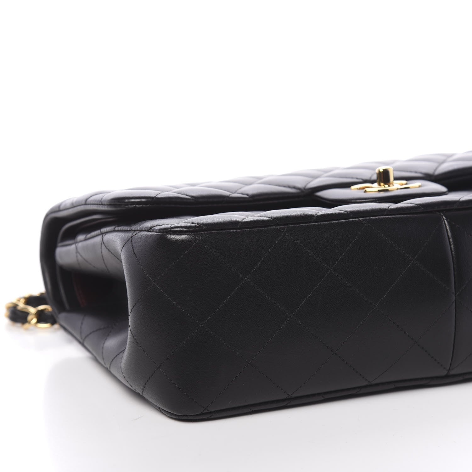 Chanel Lambskin Quilted Jumbo Double Flap Black 11 of 13
