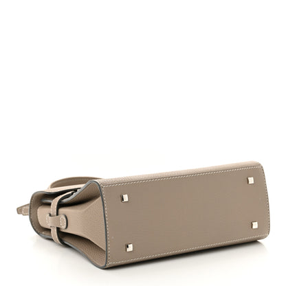 Delvaux Crispy Calfskin Mini Tempete Satchel Tourterelle 4 of 12