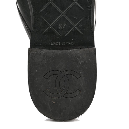 Chanel Lambskin Quilted CC Turnlock Mules 37 Black 8 of 11