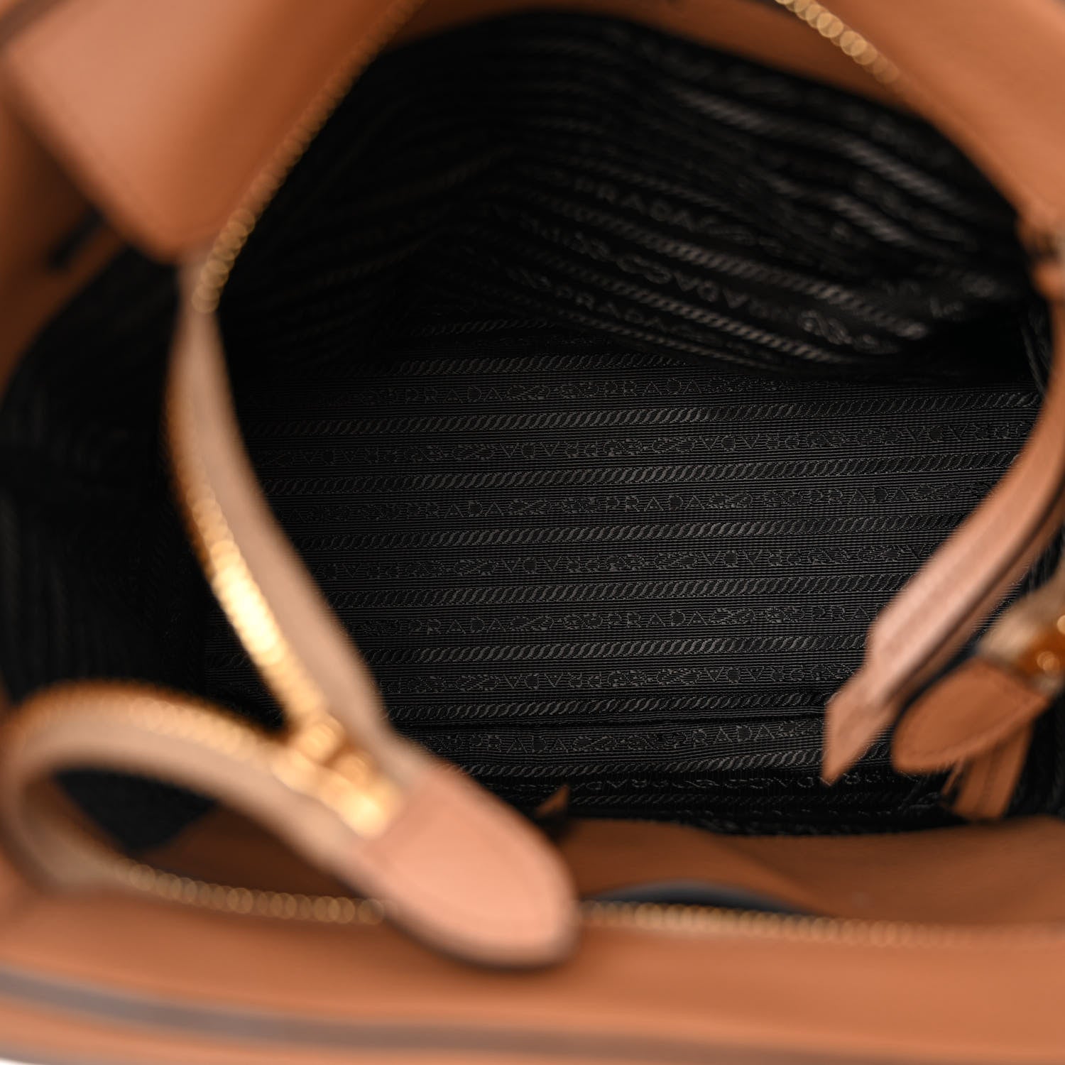 Prada Vitello Phenix Metal Hobo Caramel 5 of 11