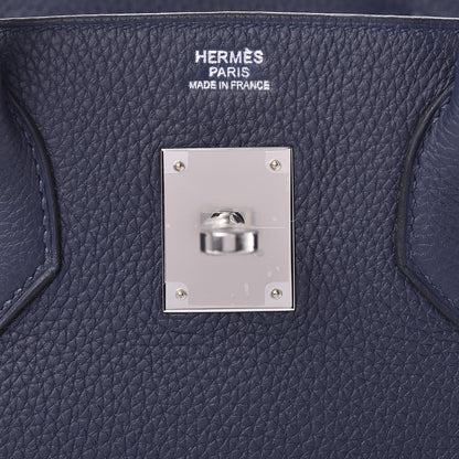 Hermes Togo Swift Officier Birkin 30 Bleu Nuit Vert Cypress 27 of 39