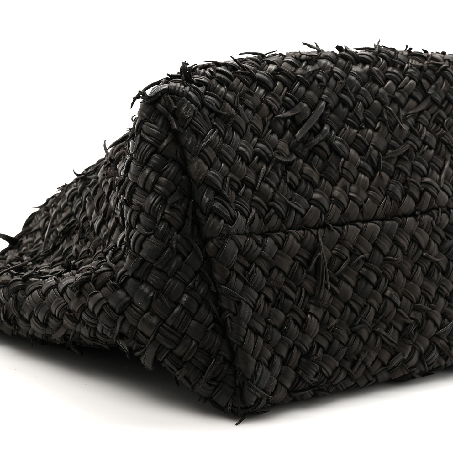 Chevre Intrecciato Fringe Netted Medium Cabat Tote