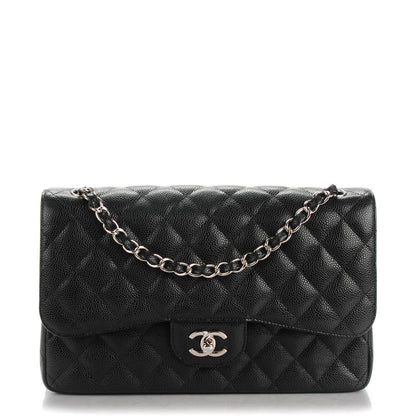 Chanel Caviar Quilted Jumbo Double Flap Black 1 of 8
