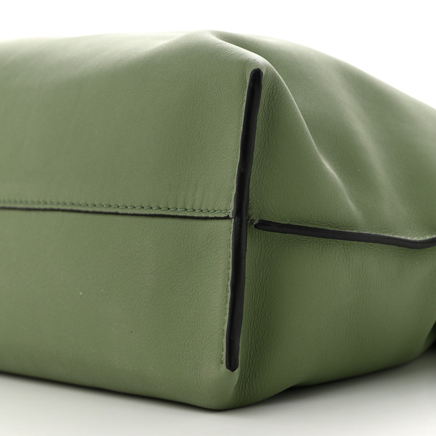 Calfskin Small Flamenco Knot Bag Avocado Green