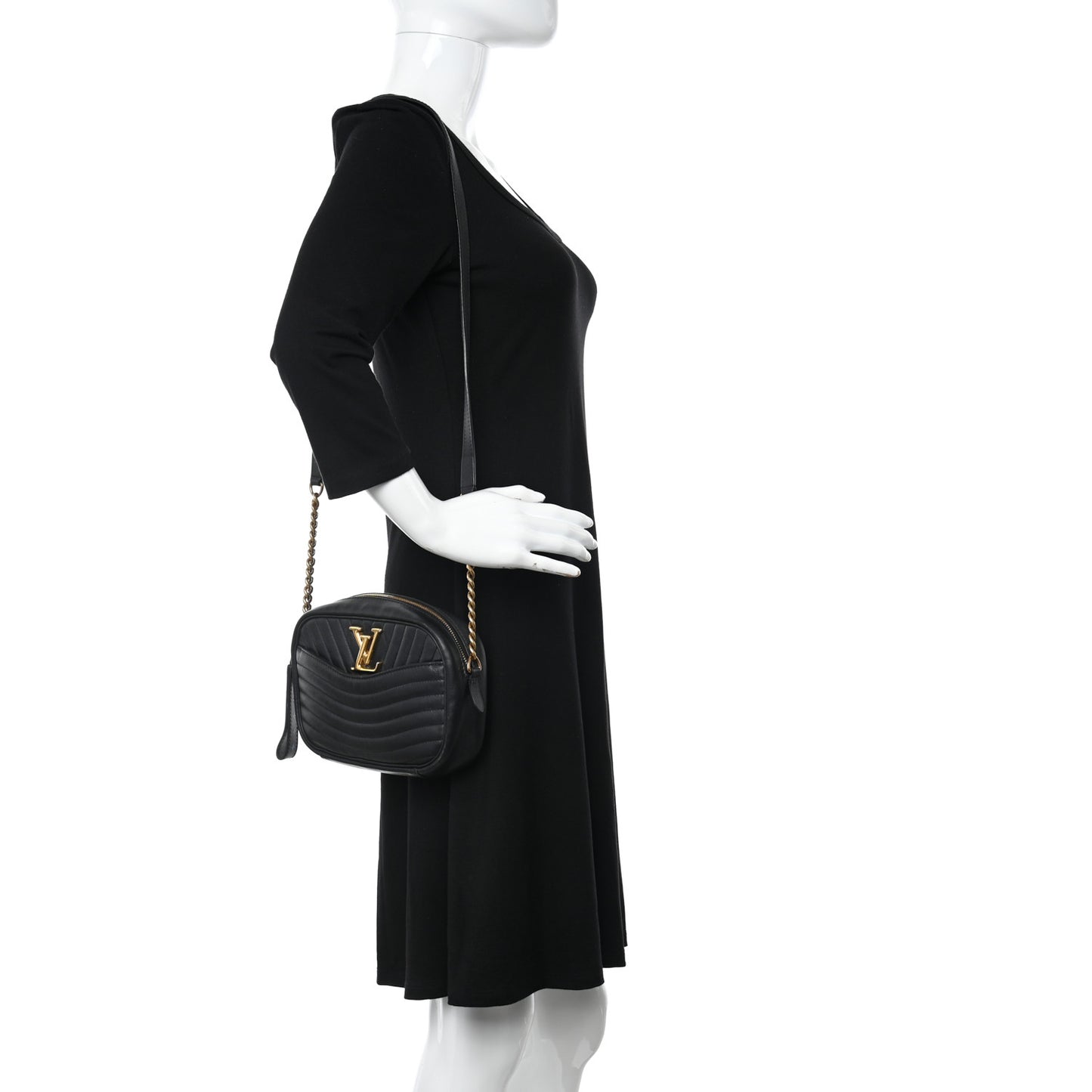 Calfskin New Wave Camera Bag Black