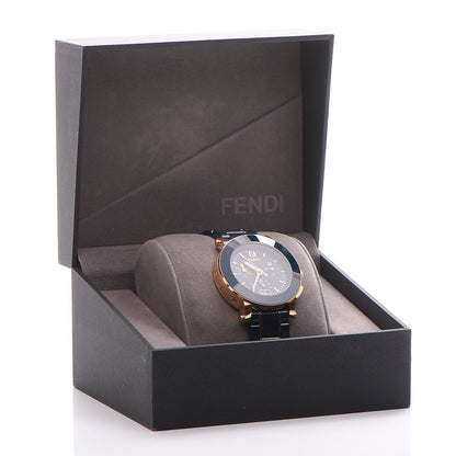 Fendi Stainless Steel Ceramic 38mm Chronograph Quartz Watch Blue 8 of 8