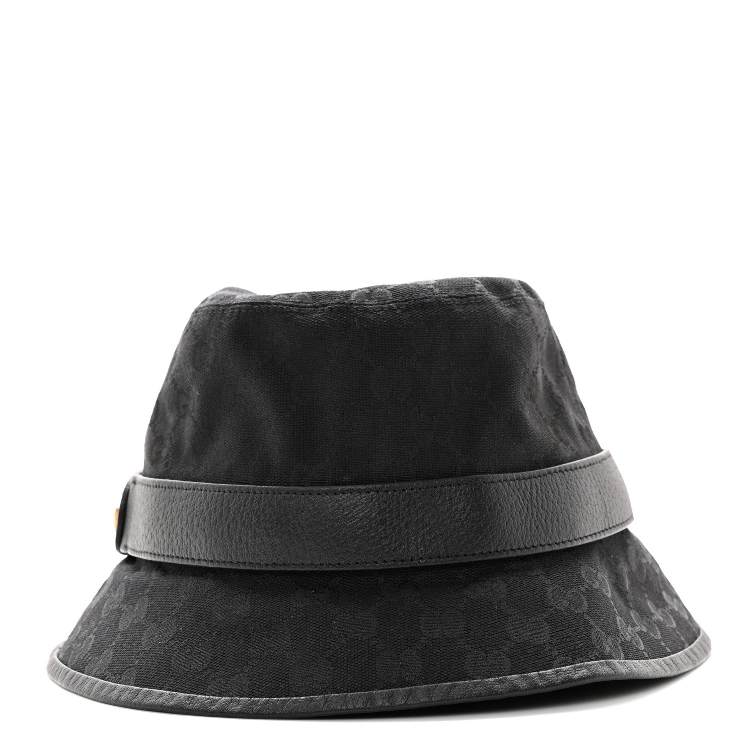 Gucci Monogram Textured Dollar Calfskin GG Jago Bucket Hat Black 4 of 11