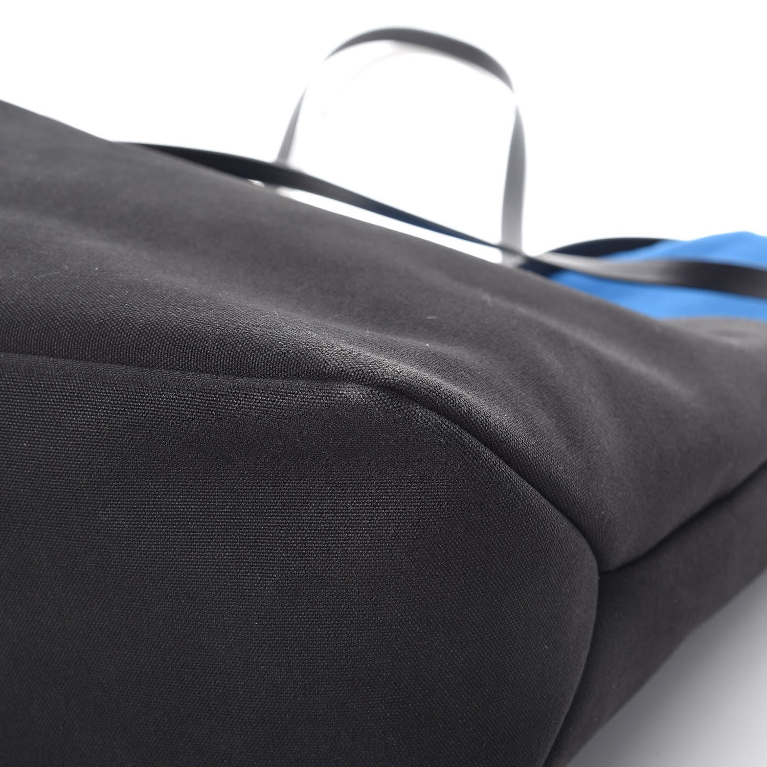 Prada Canapa Racing Logo Shopping Tote Black Azzurro 13 of 14