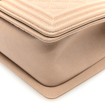 Chanel Caviar Quilted Medium Boy Flap Beige 10 of 10