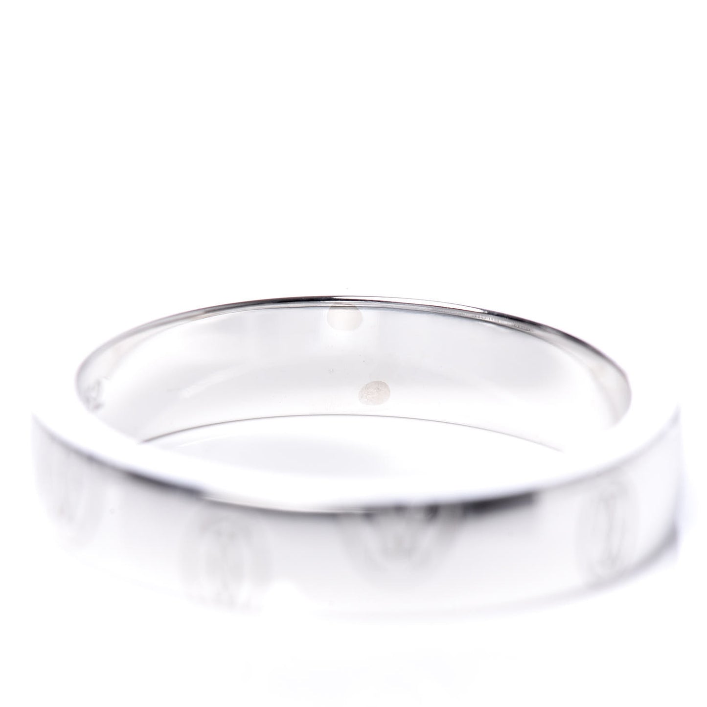 18K White Gold 4mm Happy Birthday Band Ring 52 6