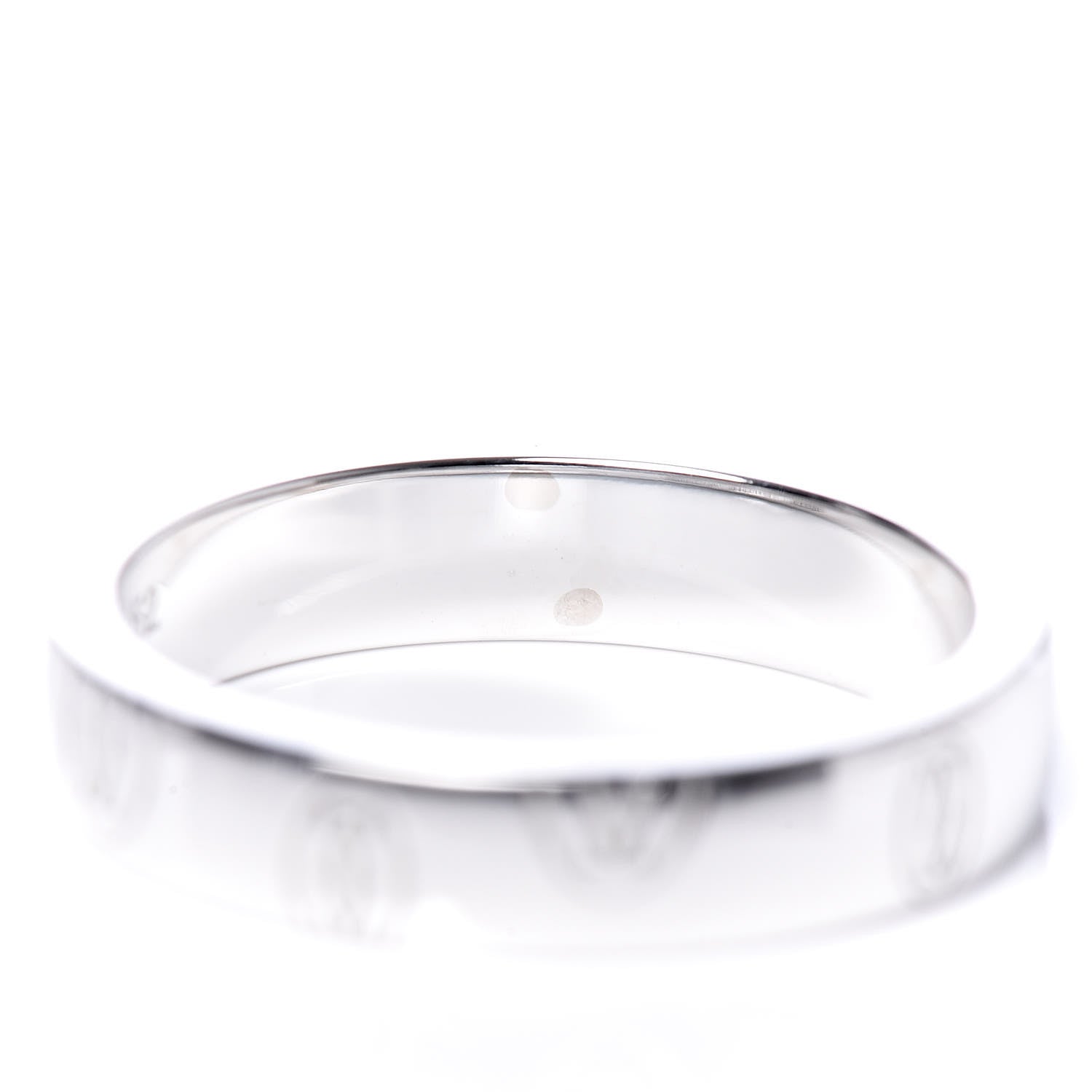 Cartier 18K White Gold 4mm Happy Birthday Band Ring 52 6 5 of 6