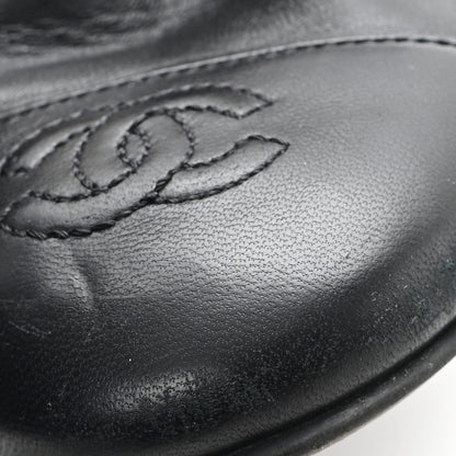 Chanel Stretch Lambskin Cap Toe CC Short Boots 39 Black 9 of 9
