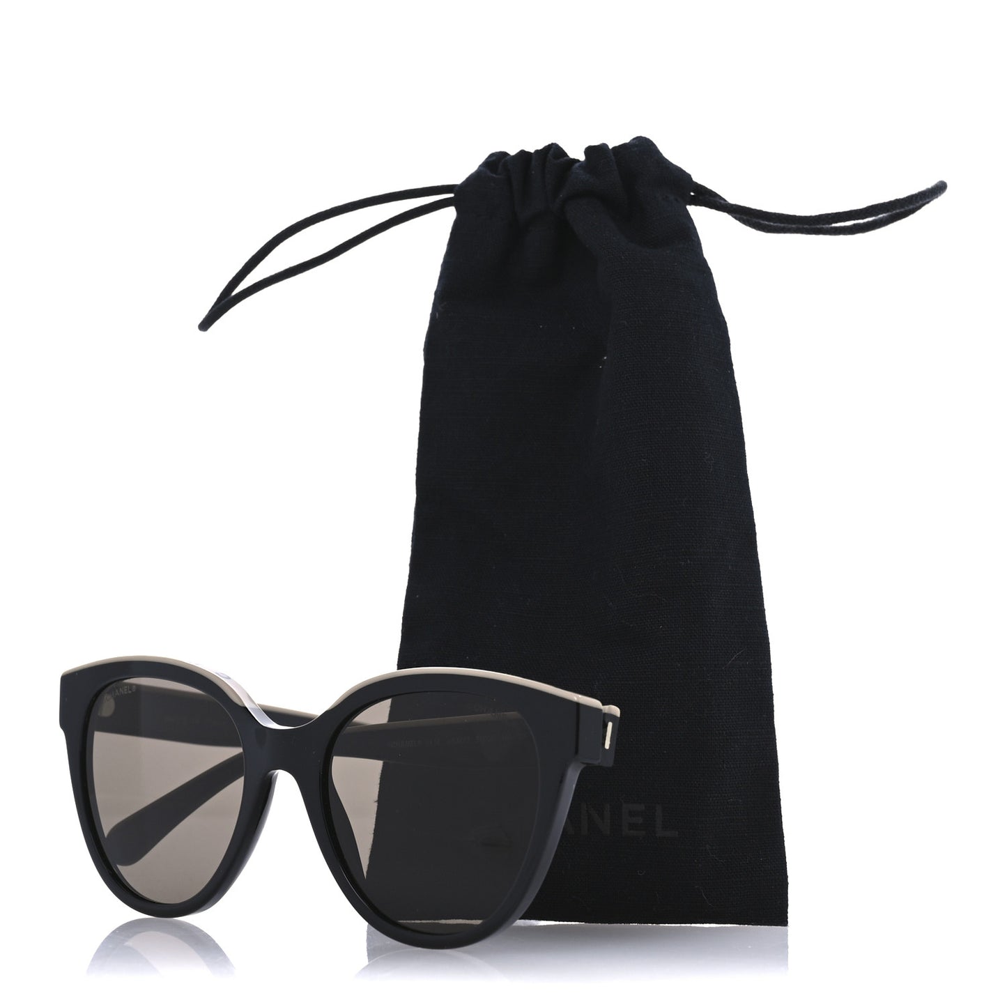 Acetate CC Butterfly Sunglasses 5414 Black Beige