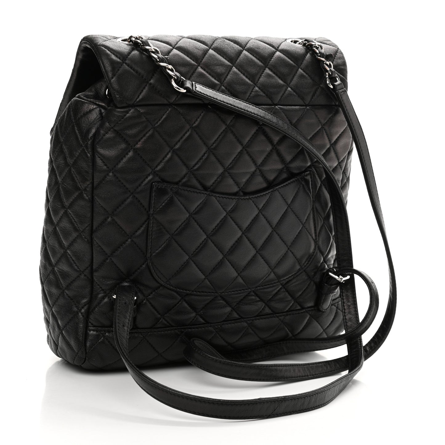 Lambskin Quilted Large Urban Spirit Backpack Black