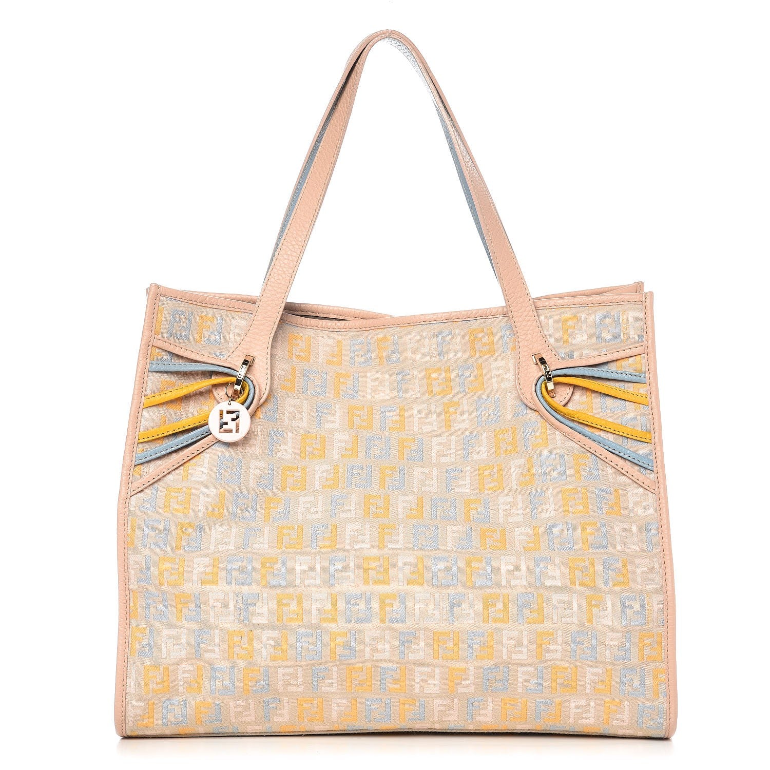 Fendi Zucchino Vitello Shopping Tote Beige Pastel Cipria 1 of 13