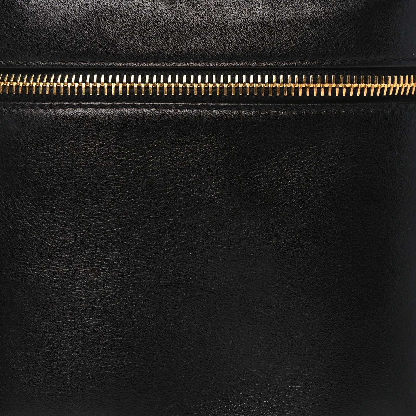 Lambskin Vanity Cosmetic Case Black