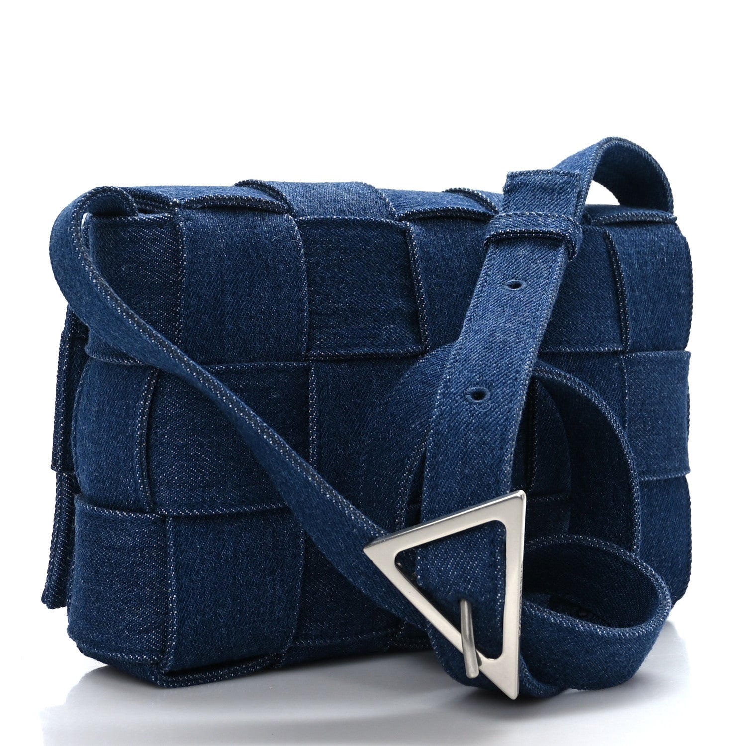 Bottega Veneta Denim Maxi Intrecciato Cassette Crossbody Bag Indigo 2 of 9