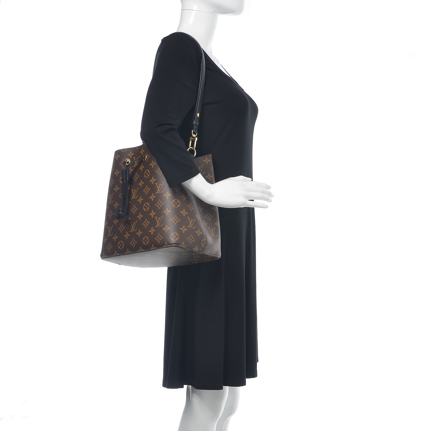 Louis Vuitton Monogram Neonoe MM Black 2 of 8