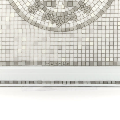 Hermes Porcelain Mosaique Au 24 Sushi Plate Platine 4 of 7