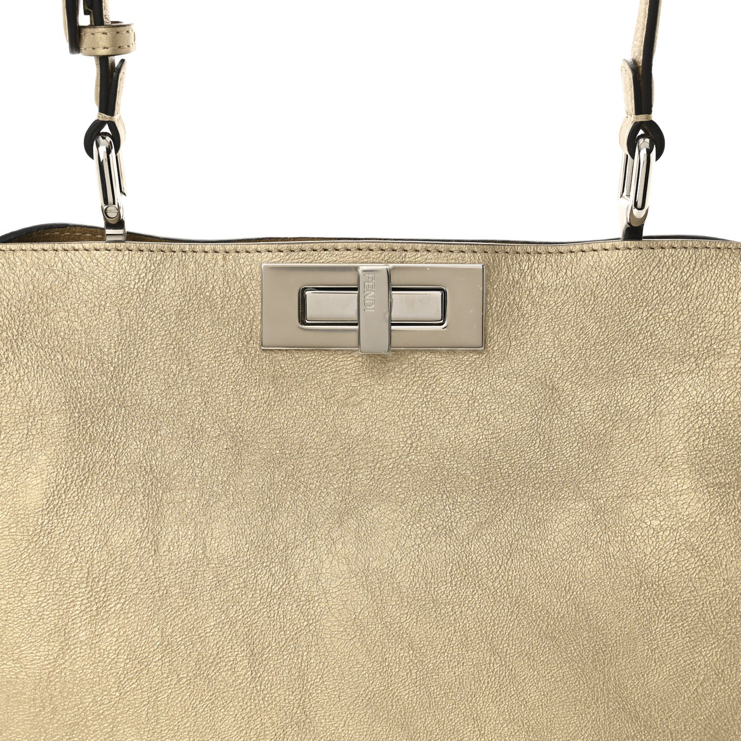 Metallic Vitello Medium Soft Peekaboo Gold