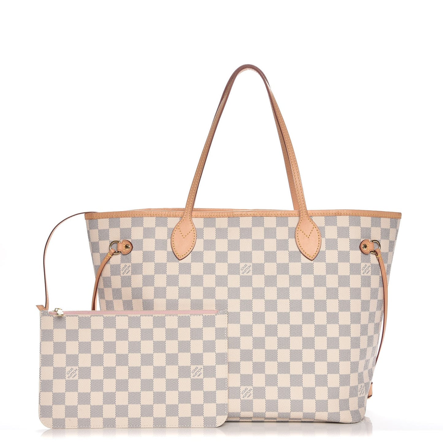 Damier Azur Neo Neverfull MM Rose Ballerine