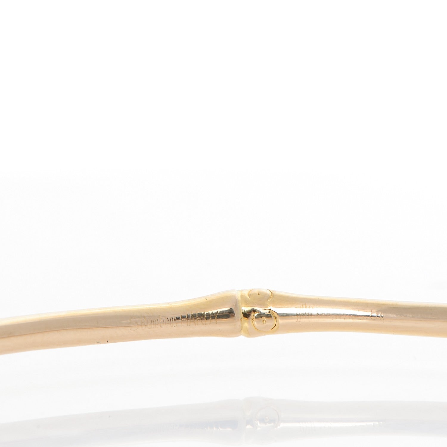 John Hardy 18K Yellow Gold Blue Topaz Slim Bamboo Batu Bangle 5 of 5