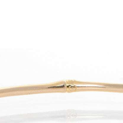 John Hardy 18K Yellow Gold Blue Topaz Slim Bamboo Batu Bangle 5 of 5