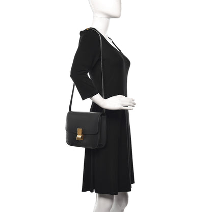 Celine Liege Calfskin Medium Classic Box Flap Bag Anthracite 2 of 17