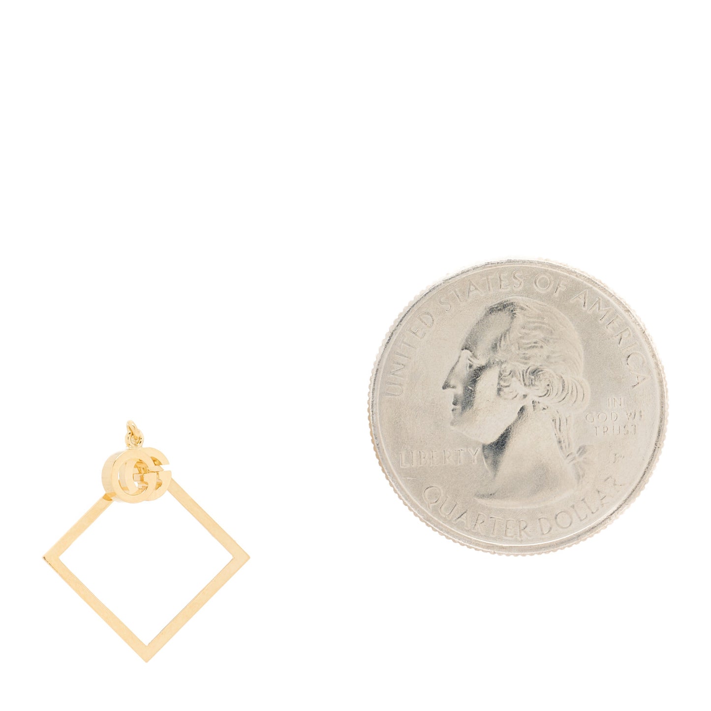 18K Yellow Gold Running G Square Single Earring