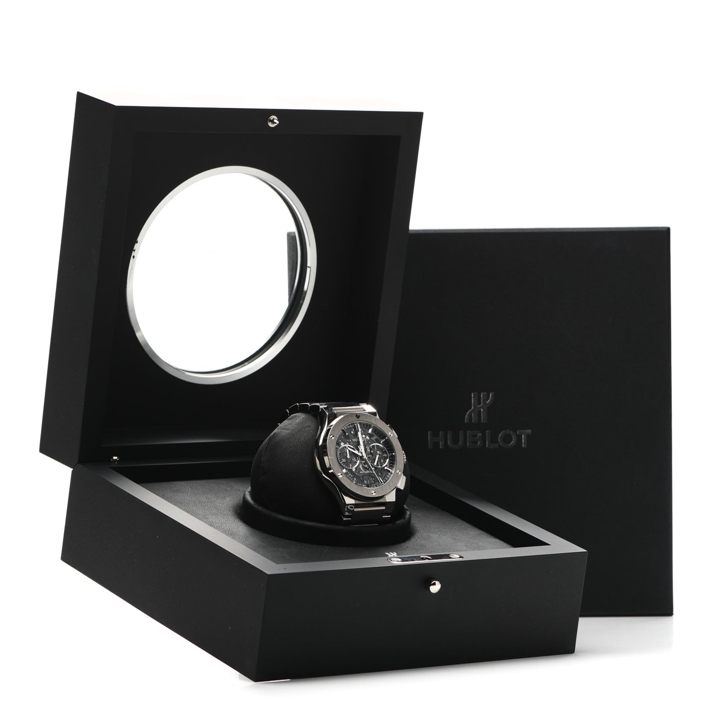 Titanium 45mm Classic Fusion Aerofusion Automatic Watch Black 528.NX.0170.NX
