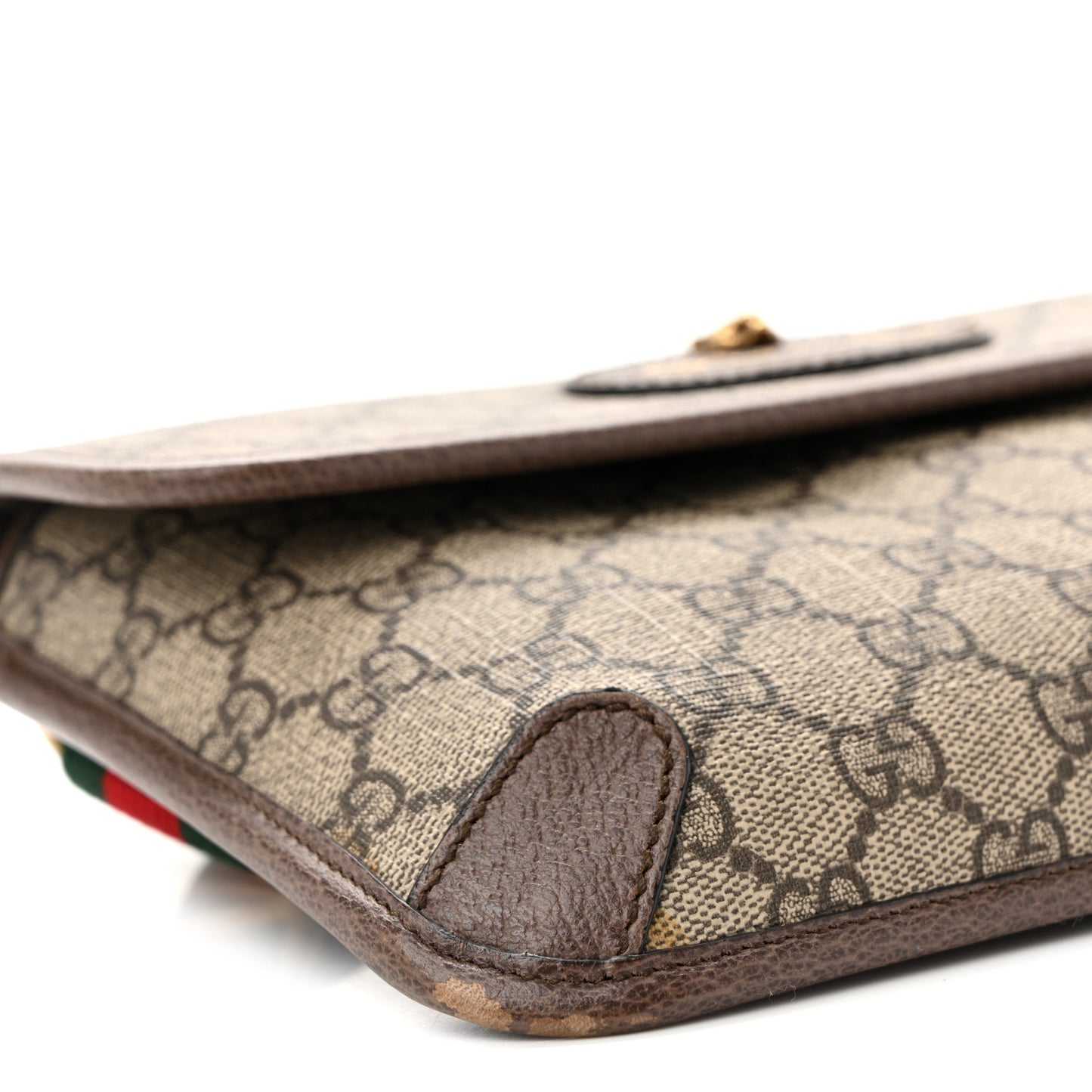 GG Supreme Monogram Neo Vintage Web Belt Bag Brown