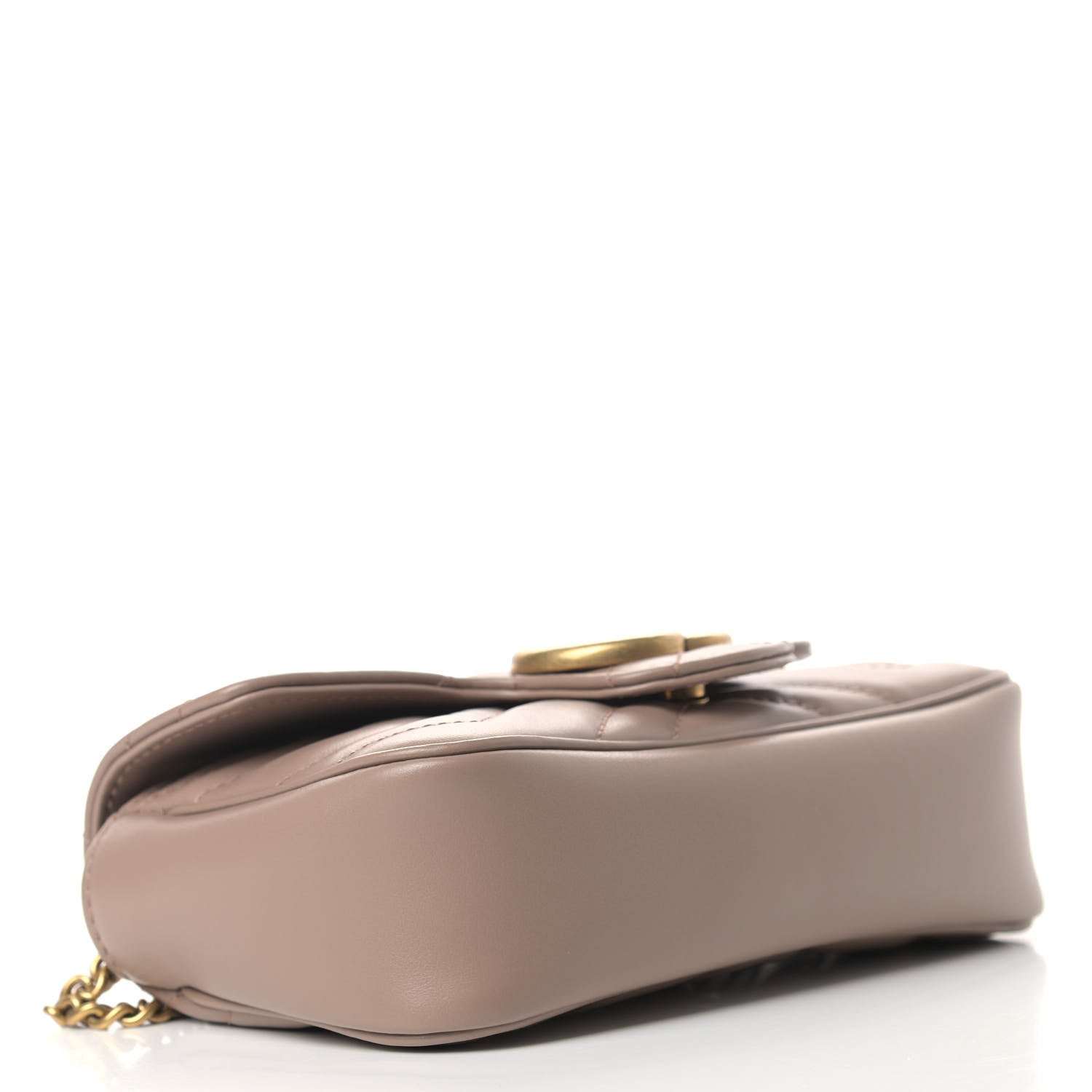Gucci Calfskin Matelasse Super Mini GG Marmont Shoulder Bag Porcelain Rose 4 of 9