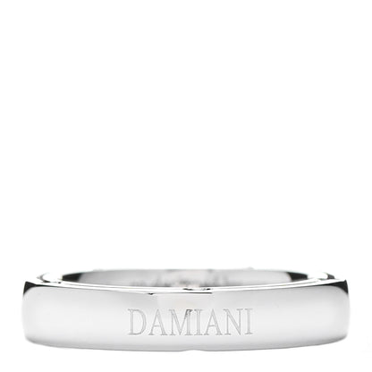 Damiani X BRAD PITT 18K White Gold Diamond D.Side Band Ring 50 5.5 1 of 6