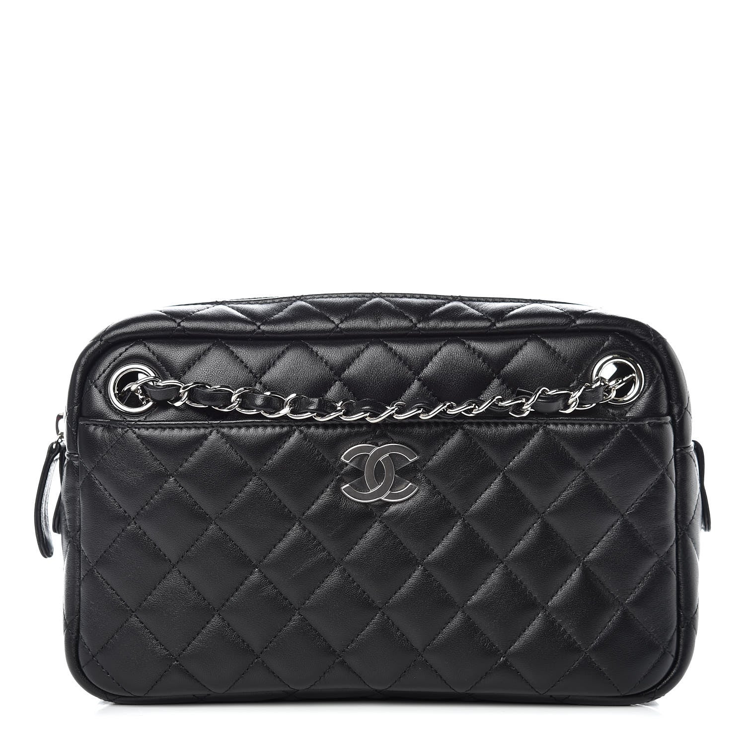 Chanel Lambskin Quilted Camera Case Black 1 of 10