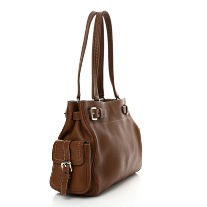 Prada Vitello Daino Shoulder Bag Nocciolo 3 of 10
